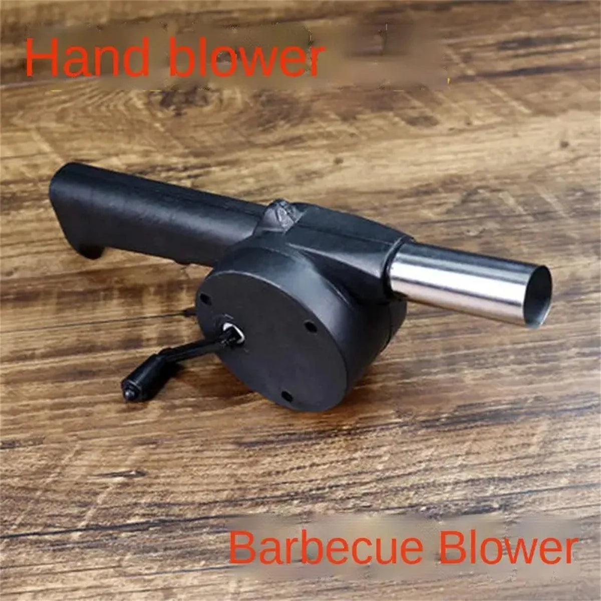 Hand Crank Air Blower Lightweight Manual BBQ Grill Fire Starter Hand-Cranked Barbecue Fan Outdoor Camping Barbecue Picnic Tool