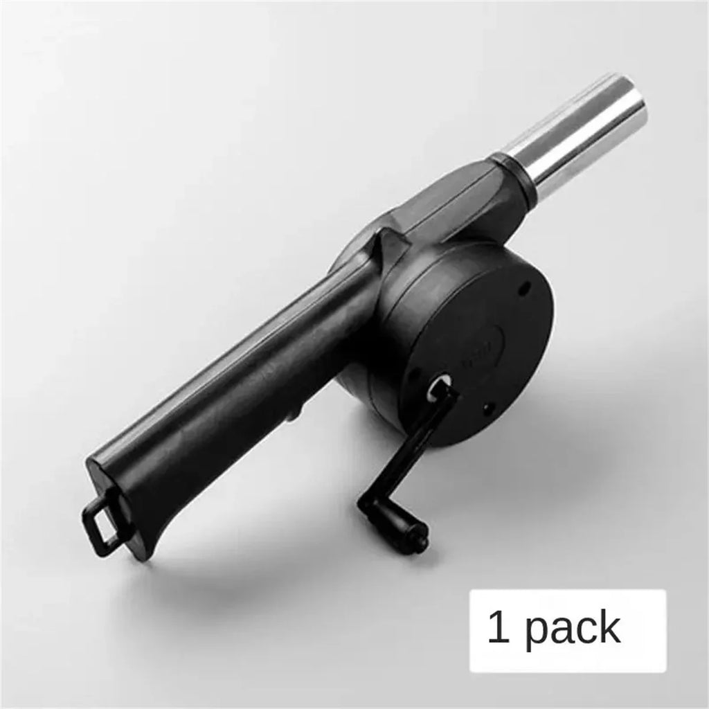 Hand Crank Air Blower Lightweight Manual BBQ Grill Fire Starter Hand-Cranked Barbecue Fan Outdoor Camping Barbecue Picnic Tool